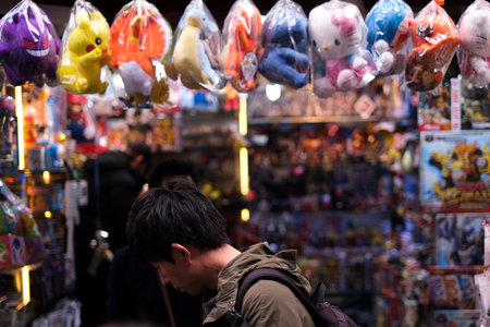 MYEONGDONG, SEOUL - 27th March 2019 : Pedestrians , locals, foreigners and tourist walking the the...