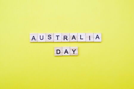 Words on plain background ; Australia Dayの写真素材