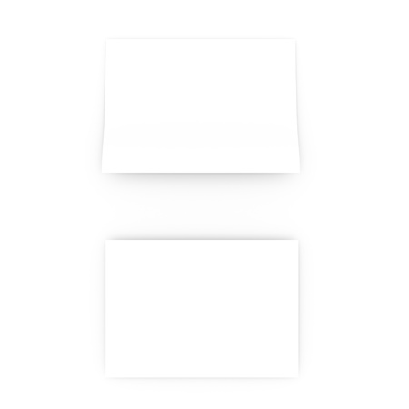 Background with two white paper cardsの写真素材