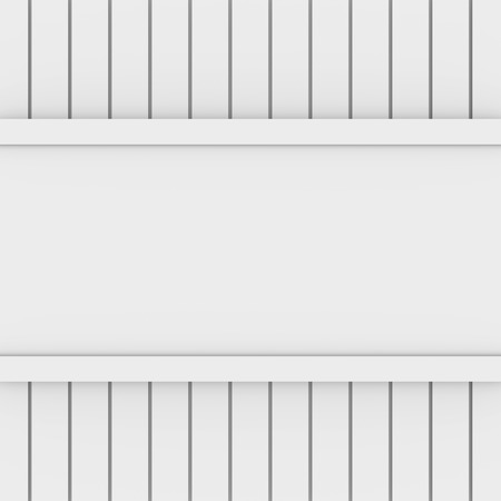 Light boards arranged on a wall and a large table in center to put  text or image.の写真素材