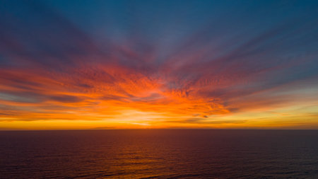 Drone shot from the shore at about 150ft. East Coast of North Carolinaの写真素材
