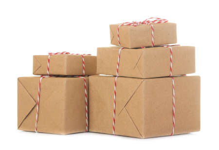 Gift boxes. gifts on a white isolated background. Holidays. Valentine's Day. women's day. mother's day.の写真素材