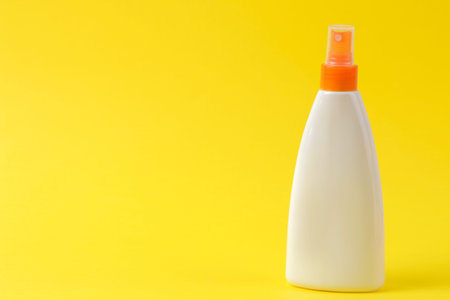 sunscreen remedy. various sunscreens on a bright yellow background. Sun protection. Ultraviolet...