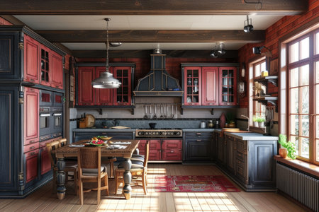 retro kitchen interiorの素材