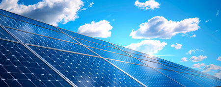 solar panels solar panels production of green environmental energy. close-upの素材