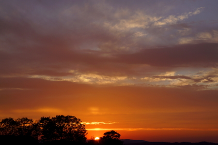 November sunsetの写真素材