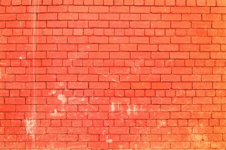 Painted brick wall with scratches.の写真素材