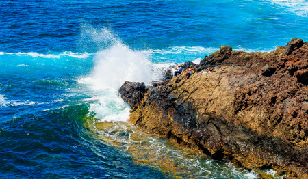 Fisherman at Seaの写真素材