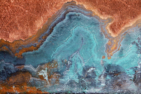 Rust surface. Close-up of rust on the texture of an old sheet of metal.