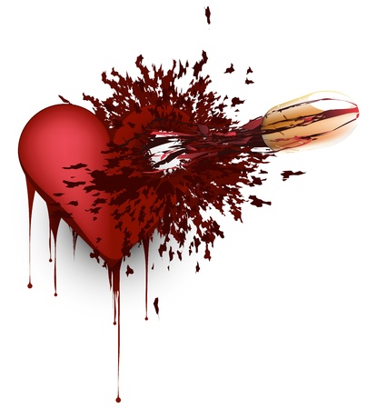 shot through the heart vectorのイラスト素材