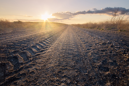 Coal Road Industrial Zone Ukraineの写真素材