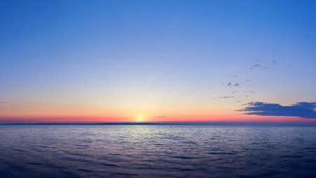 Early summer morning bright sky Beachの写真素材