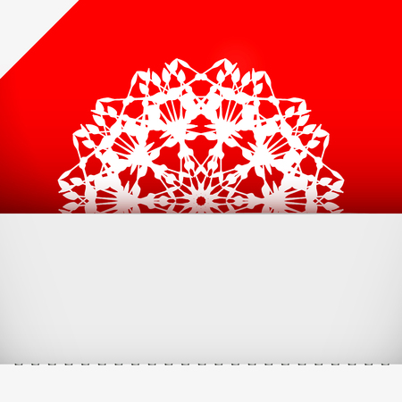 greeting card with snowflake / abstract vector illustration design elementのイラスト素材