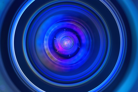 lens aperture macro / photography lens close-up bluish hueの写真素材