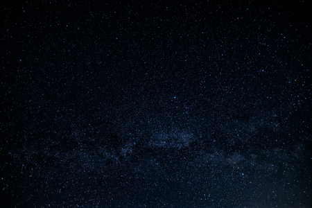 night sky stars / night photography starry sky summer countryside Ukraineの写真素材