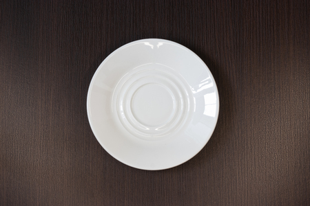 empty white plate / top view empty plateの写真素材