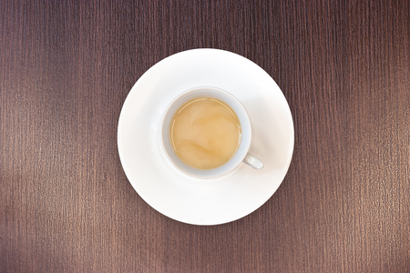 top view latte Cup / latte Cup with saucerの写真素材