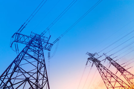 power line summer photo / power supply wires
