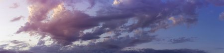 beautiful nefo pronounced clouds / panoramic photo