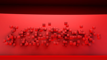 3d illustration / abstract background illustration geometric shapes