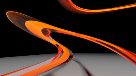 abstract line 3d shape, background illustration indeterminate shape perspectiveの写真素材