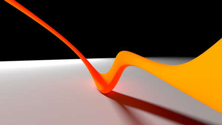 abstract line 3d shape, background illustration indeterminate shape perspectiveの写真素材