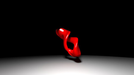 abstract line 3d shape, background illustration indeterminate shape perspectiveの写真素材