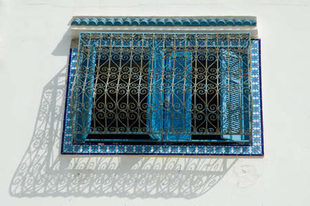 window with forged ironの写真素材