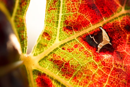 ribs leaf of grapevine