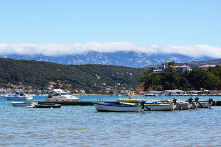 Boats in lineの写真素材