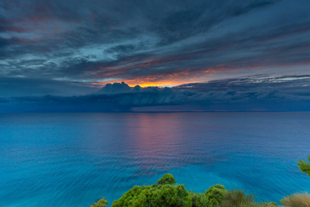 Sunset at Lefkada, Greeceの写真素材