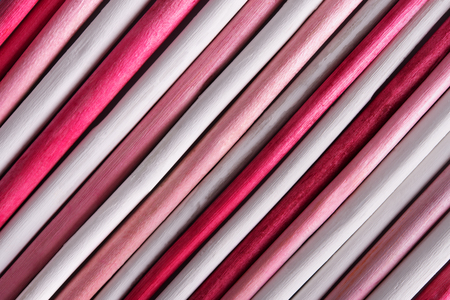 Background from painted white and pink twigsの写真素材