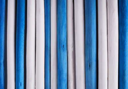 Background from painted white and blue twigs