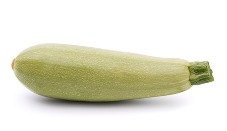 One young fresh marrow isolated on white with shadowの写真素材