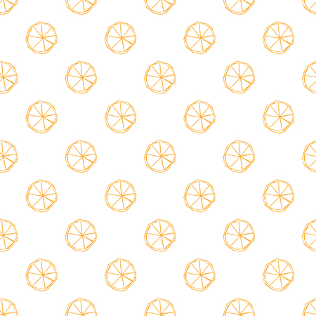 Pattern with hand drawn citrusesのイラスト素材