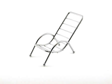 Studio isolated picture of chair wire modelの写真素材