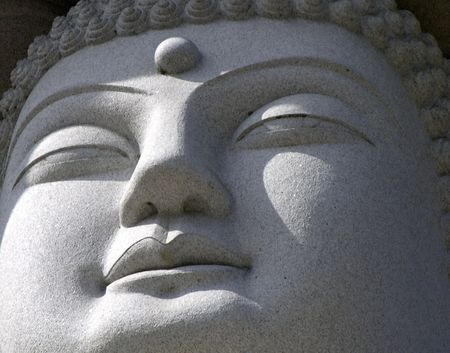 The Serene Face of Bhuddaの写真素材