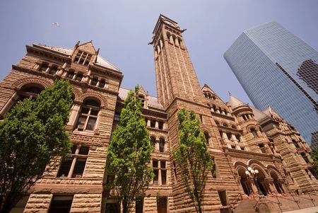 Historic Old City Hall, downtown Toronto, Ontario, Canada.の写真素材
