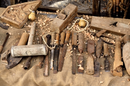 Tools of the carpenter, for basic work.の写真素材