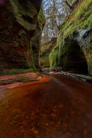 Devils pulpit Finnich Glenの写真素材