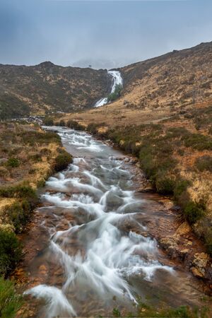 Isle of Skye scotland Fall waterfall long exposureの写真素材