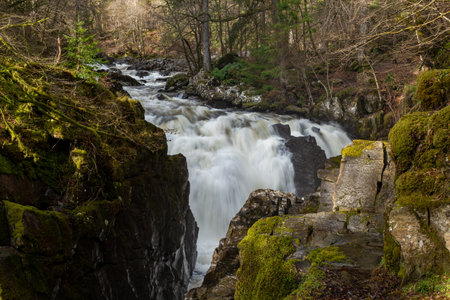 Black Linn falls scottish highlands long exposure