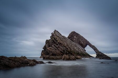 Scotland Bow Fiddle Rock HDR long exposure extreme skyの写真素材