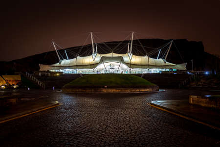 Dynamic earth exhibition Edinburgh Scotland planet earthのeditorial素材