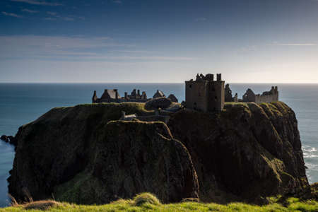 Dunnotar castle scottish highlands rock hill monolithのeditorial素材