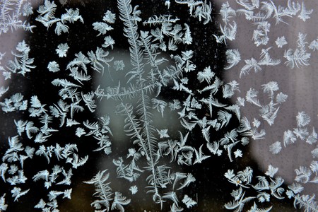 Ice crystal on the glassの写真素材