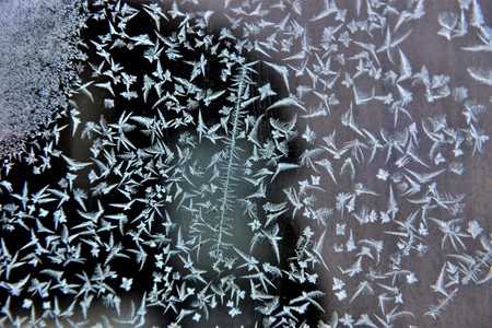 Ice crystal on the glassの写真素材