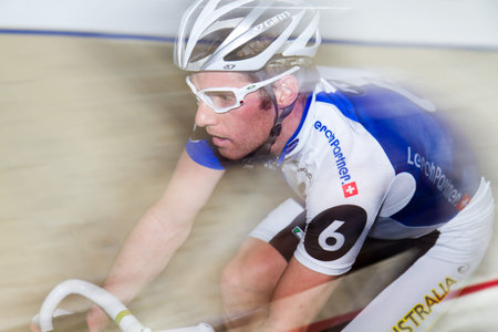 ZURICH-NOV. 30: Professional athlete teams fight for victory at indoor bike challenge Sixday-Nights...