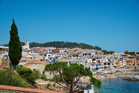 Calella de Palafrugell at a summer day, Costa brava, Catalonia, Spain の写真素材