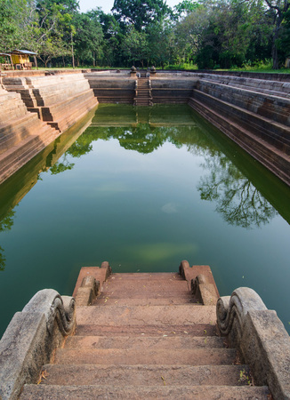 One of the best specimen of bathing tanks or pools in ancient Sri Lanka is the pair of pools known as Kuttam Pokuna.の写真素材